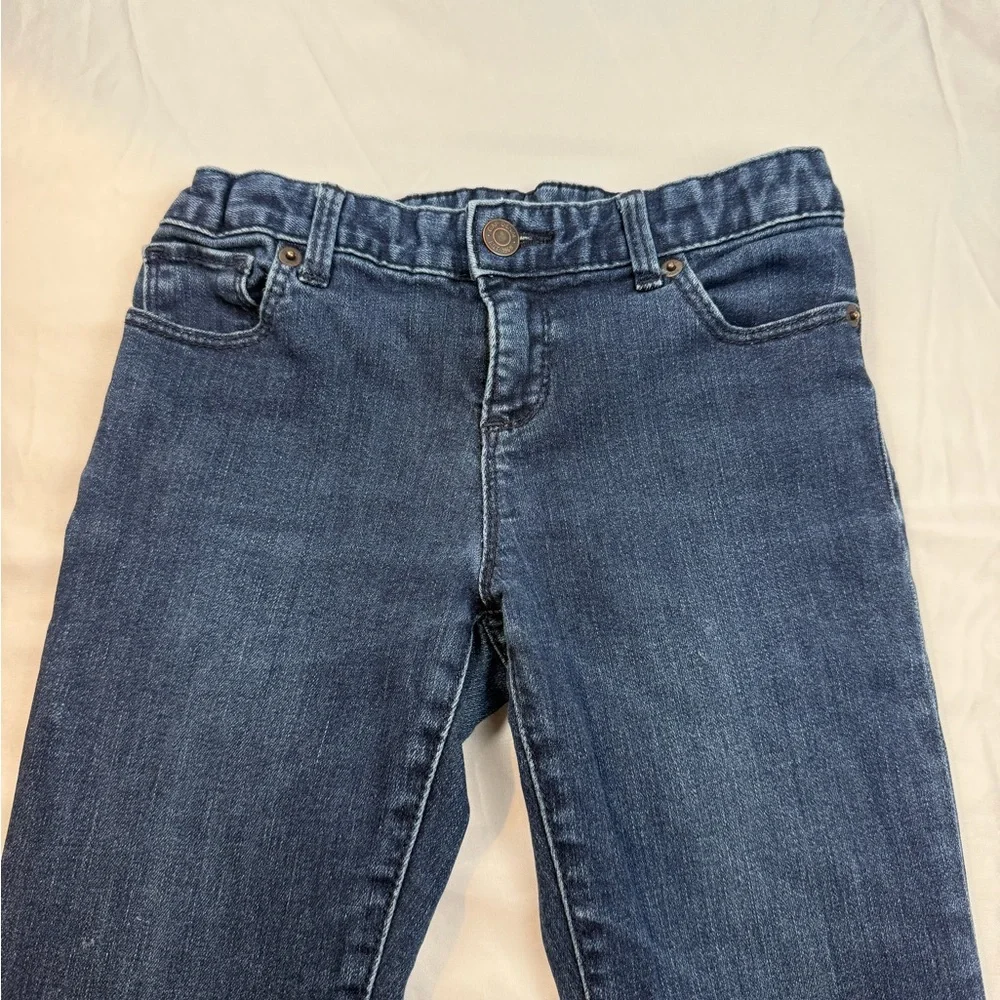 Gap‎ Kids Super Skinny Jeans Girls Size 10 Dark Wash Stretch Denim Elastic Waist